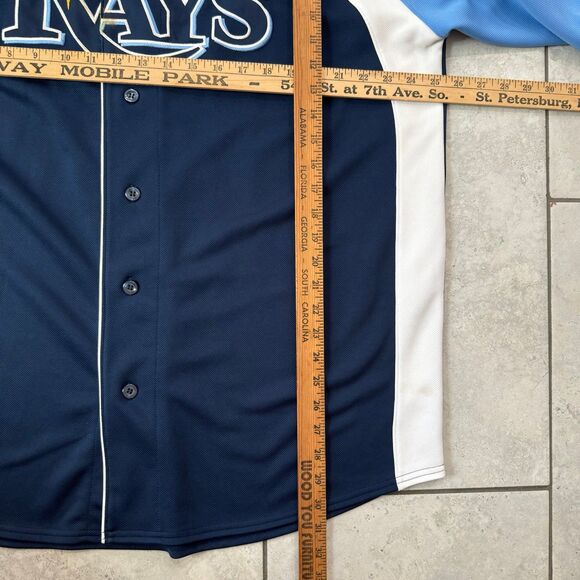 Rare Vintage MAJESTIC Tampa Bay Rays Evan Longoria #3 SEWN Jersey Men’s XL - Picture 8 of 8